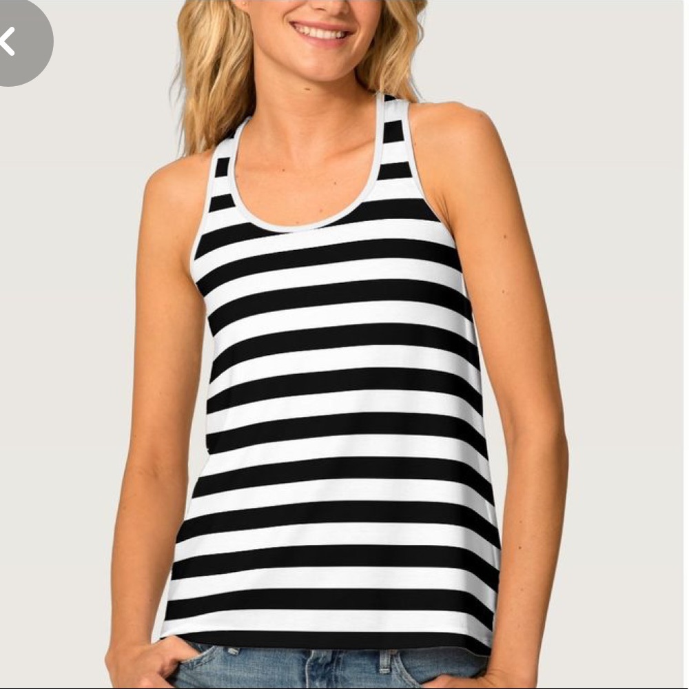 BEbe blackwhite  striped spandex tank top stretch